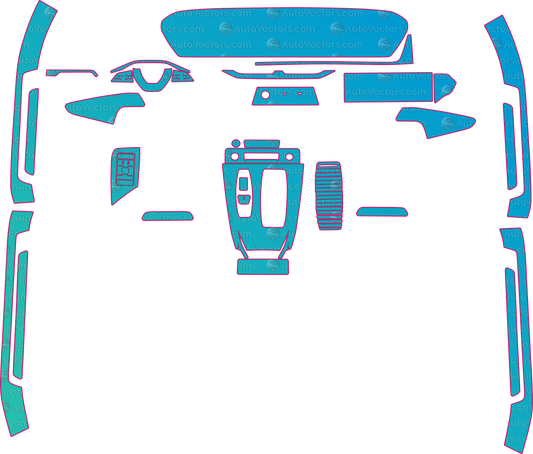 Audi A6 e-tron Base (From 2026) Interior Pre-Cut PPF Pattern Templates – interior pre-cut PPF pattern templates, digital download vector files (CDR, AI, PDF, DXF, SVG)