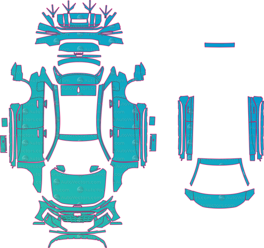 Audi A6 e-tron GH5 S line (From 2025) Avant Pre-Cut PPF Pattern Templates – pre-cut PPF pattern templates, digital download vector files (CDR, AI, PDF, DXF, SVG)