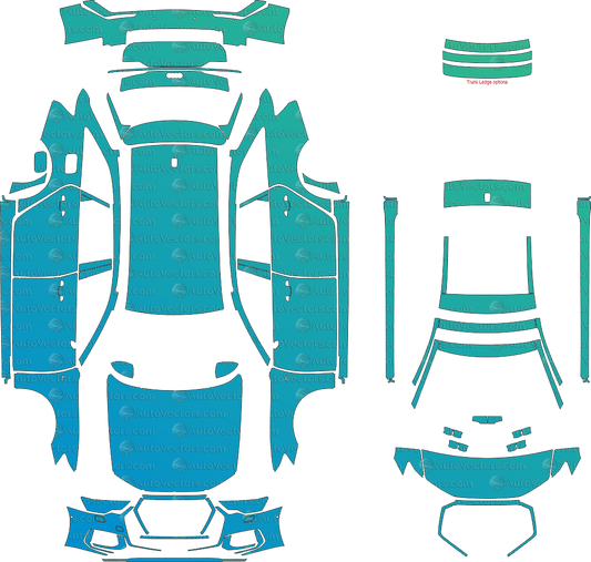 Audi A6 S - Line C8 (2019–2023) Avant pre-cut PPF vector template download