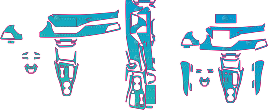 Audi e-tron GT RS (From 2021) Interior Pre-Cut PPF Pattern Templates – interior pre-cut PPF pattern templates, digital download vector files (CDR, AI, PDF, DXF, SVG)