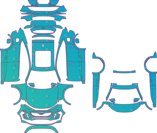 Audi e-tron Sportback SQ6 (From 2024) SUV pre-cut PPF pattern layout