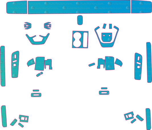 Audi E5 Sportback (From 2026) Interior Pre-Cut PPF Pattern Templates – interior pre-cut PPF pattern templates, digital download vector files (CDR, AI, PDF, DXF, SVG)