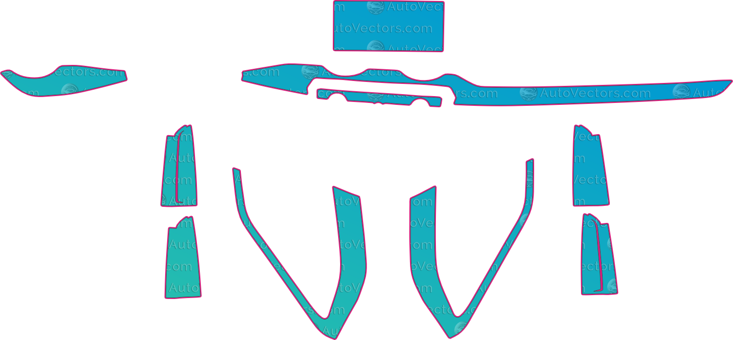 Audi Q2L GA Base (2018-2022) SUV Interior Pre-Cut PPF Pattern Templates – interior pre-cut PPF pattern templates, digital download vector files (CDR, AI, PDF, DXF, SVG)