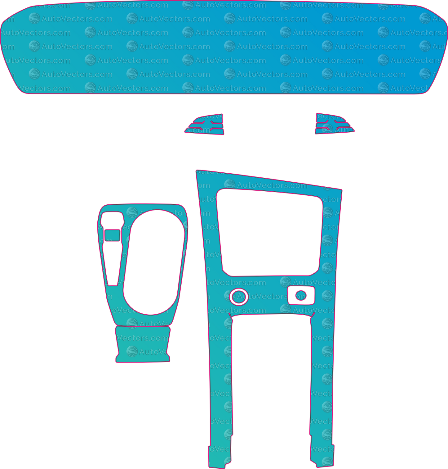 Audi Q3 (From 2026) SUV Interior Pre-Cut PPF Pattern Templates – interior pre-cut PPF pattern templates, digital download vector files (CDR, AI, PDF, DXF, SVG)