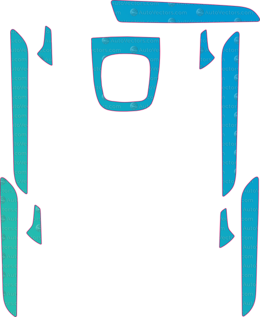 Audi Q3 8U S-LINE (2015-2018) SUV Interior Pre-Cut PPF Pattern Templates – interior pre-cut PPF pattern templates, digital download vector files (CDR, AI, PDF, DXF, SVG)