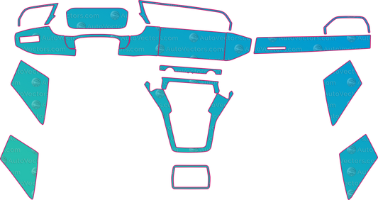 Audi Q3 F3 Base (From 2021) SUV Interior Pre-Cut PPF Pattern Templates – interior pre-cut PPF pattern templates, digital download vector files (CDR, AI, PDF, DXF, SVG)