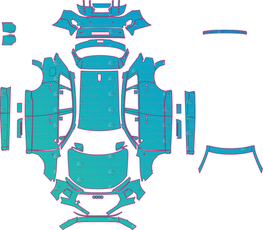 Audi Q3 FJ Base (From 2026) SUV – pre-cut PPF pattern templates, instant digital download vector cut files (CDR, AI, PDF, SVG)
