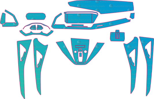 Audi Q5 e-tron (From 2022) SUV Interior – interior pre-cut PPF pattern templates, instant digital download vector cut files (CDR, AI, PDF, SVG)