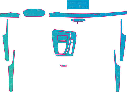 Audi Q5 FY Base (2021-2024) SUV Interior Pre-Cut PPF Pattern Templates – interior pre-cut PPF pattern templates, digital download vector files (CDR, AI, PDF, DXF, SVG)