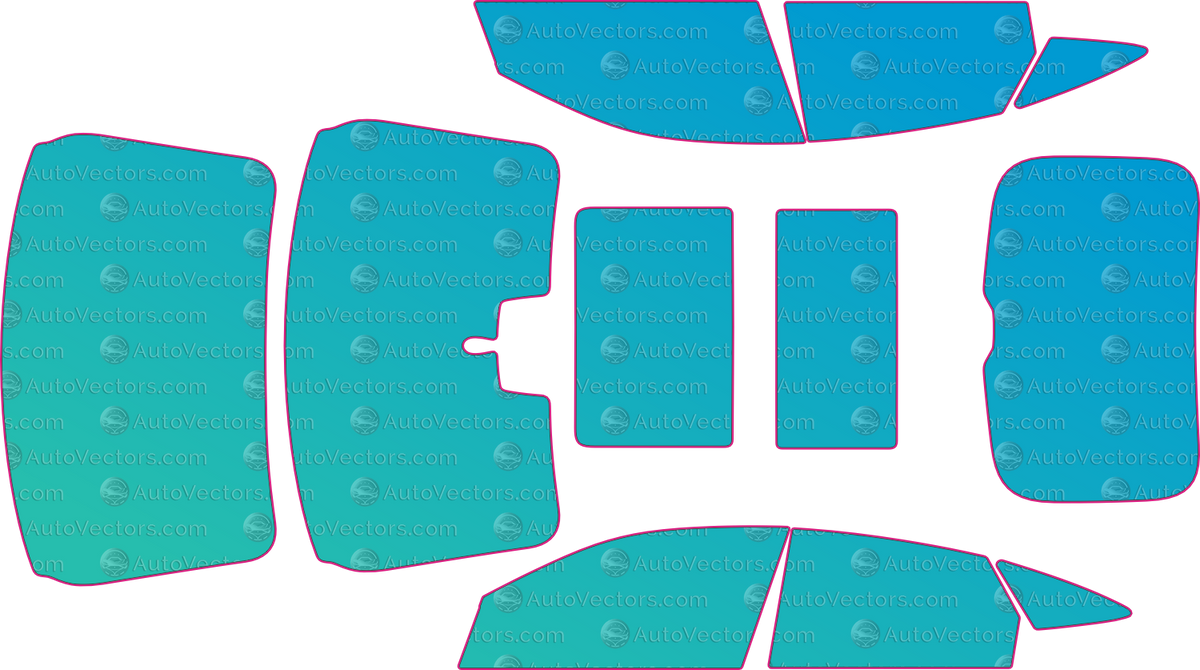 Audi Q5 Sportback Base (From 2025) SUV – window tint pre-cut templates, instant digital download vector cut files (CDR, AI, PDF, SVG)