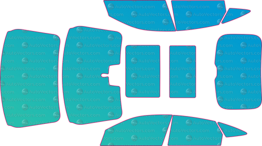Audi Q5 Sportback Base (From 2025) SUV – window tint pre-cut templates, instant digital download vector cut files (CDR, AI, PDF, SVG)