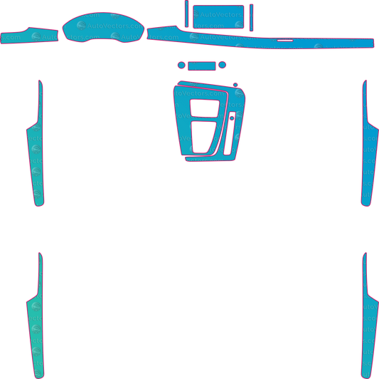 Audi Q5L FY Base (2018-2022) SUV Interior Pre-Cut PPF Pattern Templates – interior pre-cut PPF pattern templates, digital download vector files (CDR, AI, PDF, DXF, SVG)