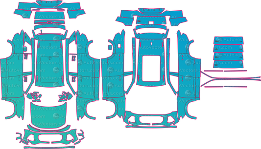 Audi Q6 Base (From 2022) SUV – pre-cut PPF pattern templates, instant digital download vector cut files (CDR, AI, PDF, SVG)