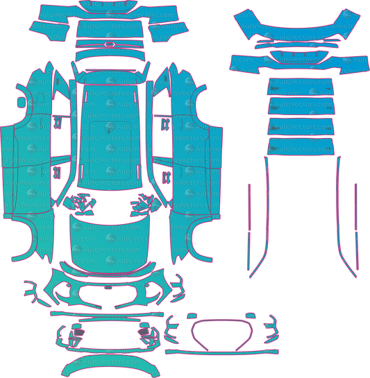Audi Q6 Base (From 2024) SUV – pre-cut PPF pattern templates, instant digital download vector cut files (CDR, AI, PDF, SVG)