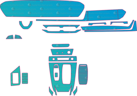 Audi Q6 e-tron (From 2025) SUV Interior Pre-Cut PPF Pattern Templates – interior pre-cut PPF pattern templates, digital download vector files (CDR, AI, PDF, DXF, SVG)