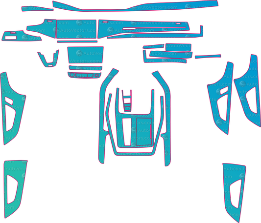 Audi Q7 4M Base (From 2021) SUV Interior Pre-Cut PPF Pattern Templates – interior pre-cut PPF pattern templates, digital download vector files (CDR, AI, PDF, DXF, SVG)