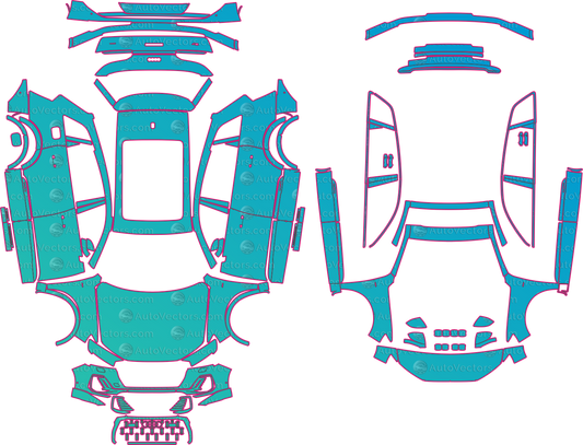 Audi Q7 LCI Premium (2024-2026) SUV Pre-Cut PPF Pattern Templates – pre-cut PPF pattern templates, digital download vector files (CDR, AI, PDF, DXF, SVG)
