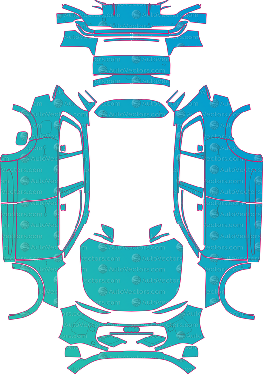 Audi Q7 S-LINE (From 2027) SUV – pre-cut PPF pattern templates, instant digital download vector cut files (CDR, AI, PDF, SVG)
