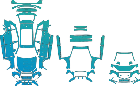 Audi Q7 S - Line Typ 4M (2020–2023) SUV pre-cut PPF vector template download