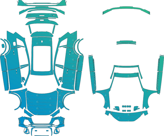 Audi Q7 S - Line Typ 4M (From 2024) SUV pre-cut PPF vector template download