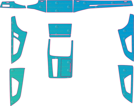 Audi Q8 4M80 Ver1 (2019-2023) SUV Interior Pre-Cut PPF Pattern Templates – interior pre-cut PPF pattern templates, digital download vector files (CDR, AI, PDF, DXF, SVG)