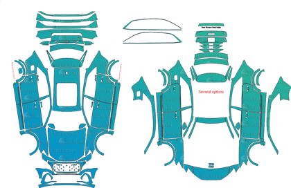 Audi Q8 S-line SQ8 Facelift 4M (From 2024) SUV Pre-Cut PPF Pattern Templates