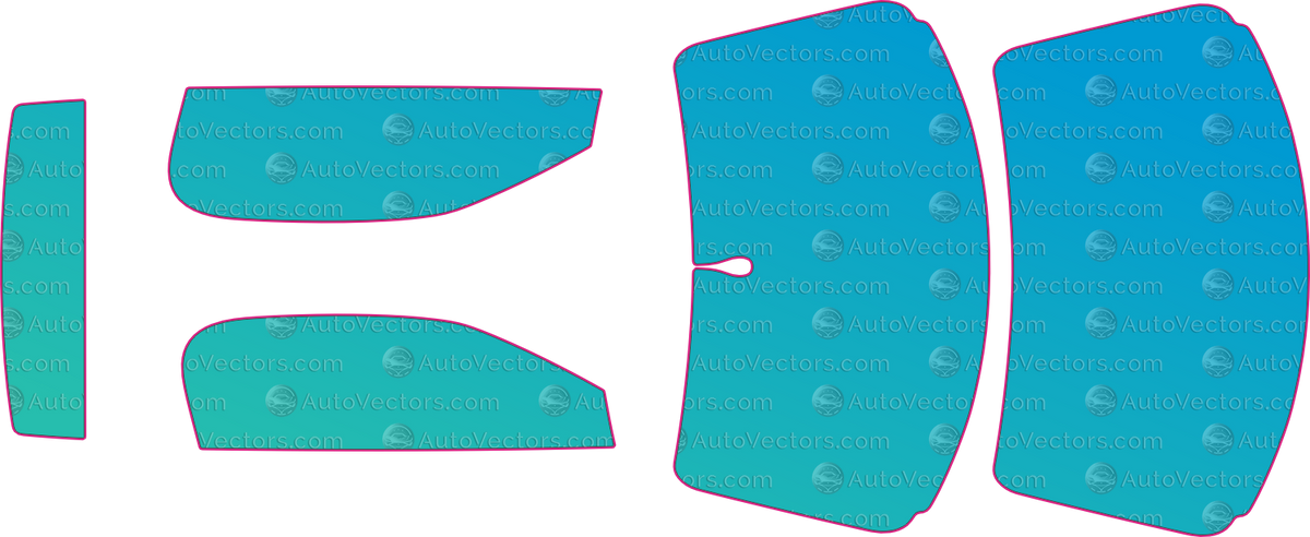 Audi R8 (From 2016) Spyder window tint template layout