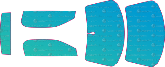 Audi R8 (From 2016) Spyder window tint template layout