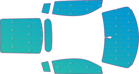 Audi R8 (From 2020) Coupe window tint template layout
