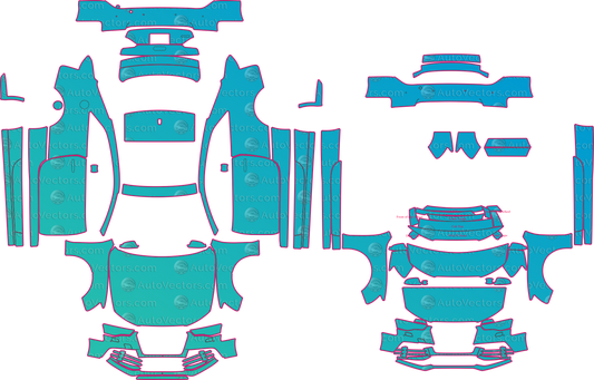 Audi RS 5 8T Facelift (From 2012) Coupe Pre-Cut PPF Pattern Templates – pre-cut PPF pattern templates, digital download vector files (CDR, AI, PDF, DXF, SVG)