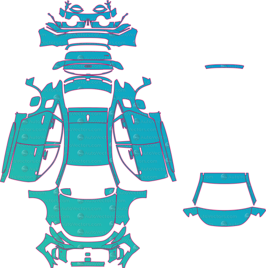 Audi RS 5 B10 Performance Vorsprung (From 2026) Sedan Pre-Cut PPF Pattern Templates – pre-cut PPF pattern templates, digital download vector files (CDR, AI, PDF, DXF, SVG)