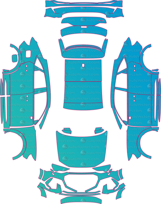 Audi RS Q3 F3 (From 2019) Sportback Pre-Cut PPF Pattern Templates – pre-cut PPF pattern templates, digital download vector files (CDR, AI, PDF, DXF, SVG)