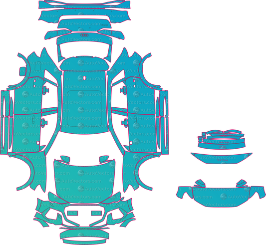 Audi RS Q3 F3 Option 2 (2019-2025) SUV Pre-Cut PPF Pattern Templates – pre-cut PPF pattern templates, digital download vector files (CDR, AI, PDF, DXF, SVG)