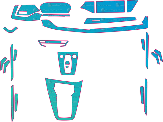 Audi RS3 Base (From 2025) Interior Pre-Cut PPF Pattern Templates – interior pre-cut PPF pattern templates, digital download vector files (CDR, AI, PDF, DXF, SVG)