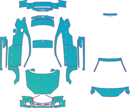Audi RS5 Carbon Edition-Performance Coupe (2018) Pre-Cut PPF Pattern Templates – pre-cut PPF pattern templates, digital download vector files (CDR, AI, PDF, DXF, SVG)