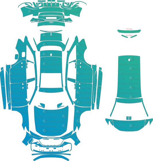 Audi RS6 Avant GT C8 LCI (From 2024) Wagon pre-cut PPF vector template download