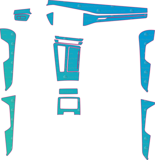Audi RS6 C8 Base (From 2019) Wagon Interior Pre-Cut PPF Pattern Templates – interior pre-cut PPF pattern templates, digital download vector files (CDR, AI, PDF, DXF, SVG)