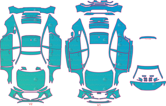Audi RS7 C8 V2 (From 2021) Sportback Pre-Cut PPF Pattern Templates – pre-cut PPF pattern templates, digital download vector files (CDR, AI, PDF, DXF, SVG)