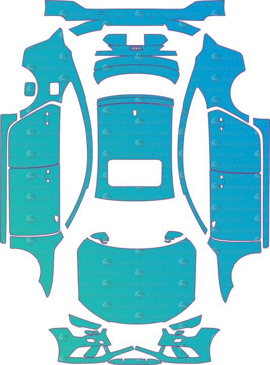 Audi RS7 SPORTBACK 4G8 (From 2015) Hatchback Pre-Cut PPF Pattern Templates – pre-cut PPF pattern templates, digital download vector files (CDR, AI, PDF, DXF, SVG)