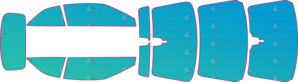 Audi S5 (From 2018) Cabriolet window tint template layout