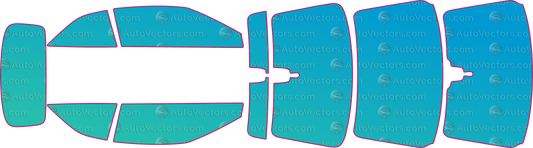 Audi S5 (From 2018) Cabriolet window tint template layout