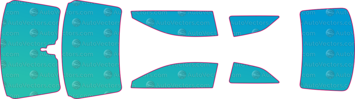 Audi S5 (From 2018) Coupe window tint template layout
