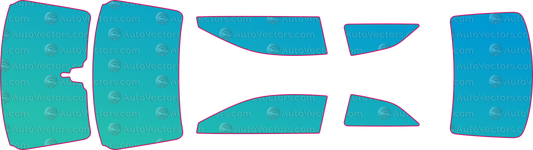 Audi S5 (From 2018) Coupe window tint template layout