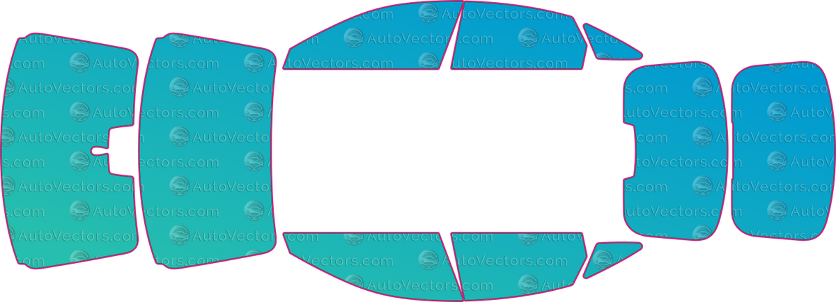 Audi S5 Sportback (From 2025) Hatchback window tint template layout