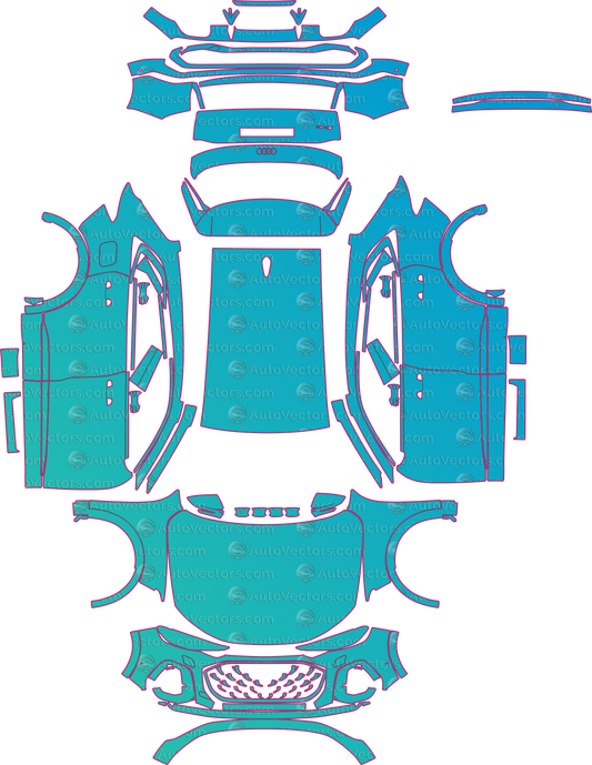 Audi SQ5 (From 2025) SUV pre-cut PPF pattern layout