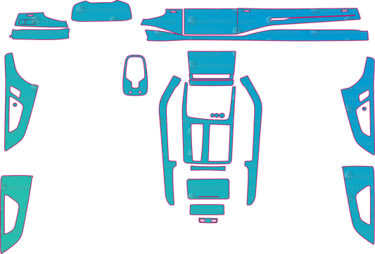 Audi SQ8 4M Base-Vorsprung (2020-2023) SUV Interior Pre-Cut PPF Pattern Templates – interior pre-cut PPF pattern templates, digital download vector files (CDR, AI, PDF, DXF, SVG)