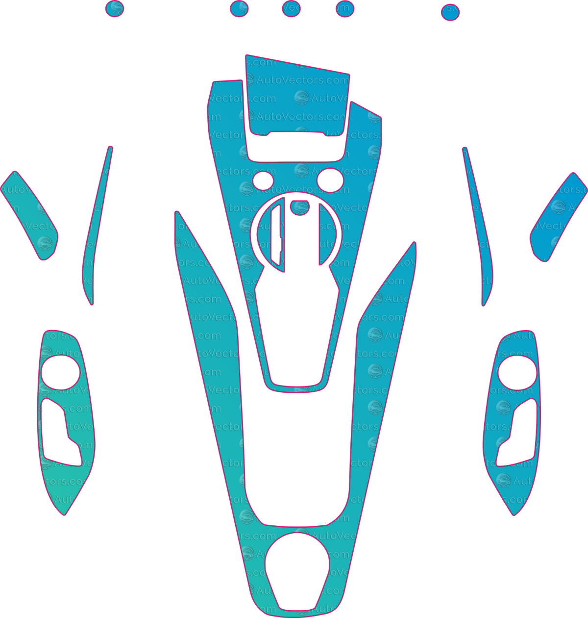Audi TT (From 2019) Interior – interior pre-cut PPF pattern templates, instant digital download vector cut files (CDR, AI, PDF, SVG)