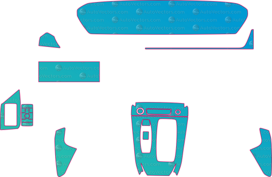 Audi A6 e-tron C9 Sportback (From 2025) Interior Pre-Cut PPF Pattern Templates – interior pre-cut PPF pattern templates, digital download vector files (CDR, AI, PDF, DXF, SVG)