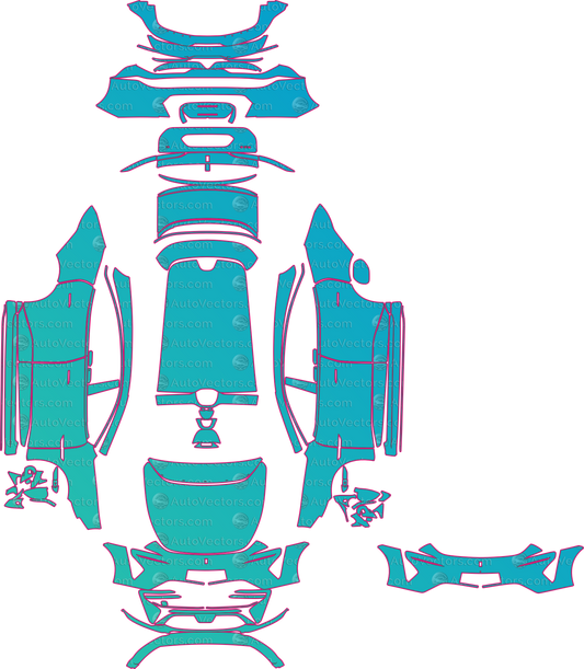 Avatr 06 Base (From 2025) Sedan pre-cut PPF pattern layout