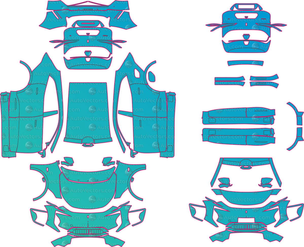 Avatr 07 EV (From 2026) SUV – pre-cut PPF pattern templates, instant digital download vector cut files (CDR, AI, PDF, SVG)